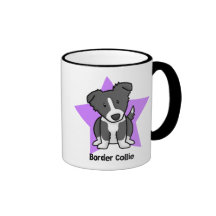 Kawaii Star Border Collie Coffee Mugs