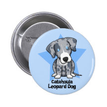 Kawaii Star Catahoula Leopard Dog Pinback Button