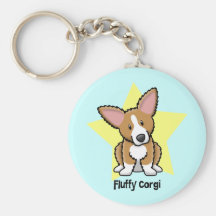 Kawaii Star Fluffy Corgi Key Chain