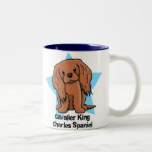 Kawaii Star Ruby Cavalier King Charles Spaniel Coffee Mug