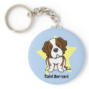 Kawaii Star Saint Bernard keychains