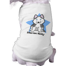 Kawaii Star Siberian Husky Doggie T Shirt