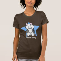 Kawaii Star Siberian Husky T-shirts