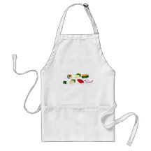 Kawaii Sushi with faces Aprons