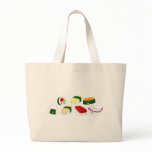 Kawaii Sushi with faces Tote Bags