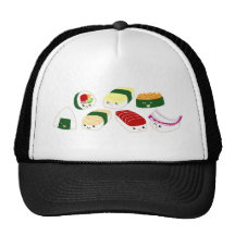 Kawaii Sushi with faces Trucker Hat