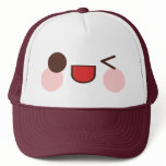 Kawaii Sweet Winky Face Happy Eyes Smile Friend Trucker Hats