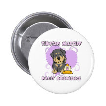 Kawaii Tibetan Mastiff Rally Obedience Buttons