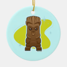 Kawaii Tiki Christmas Tree Ornament
