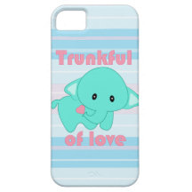 Kawaii Trunkful of Love Baby Elephant iPhone Case iPhone 5 Cases