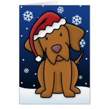 Kawaii Vizsla Christmas Card