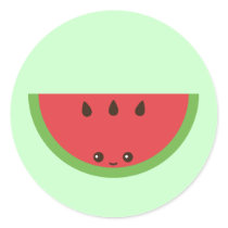 Kawaii Watermelon Round Sticker