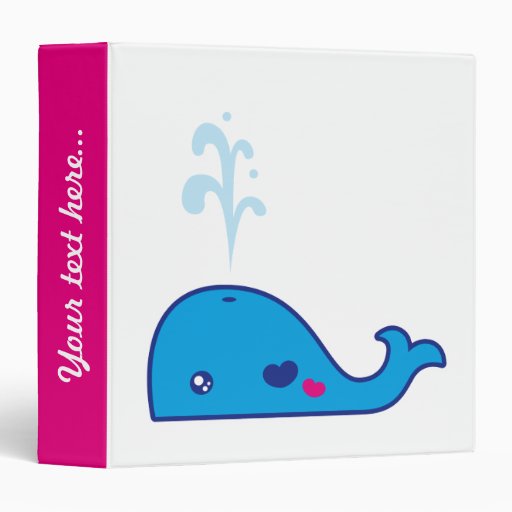 Kawaii whale binder