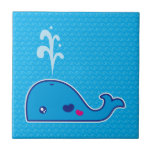 Kawaii whale ceramic tiles