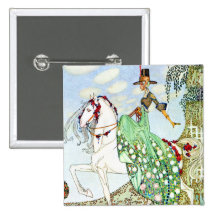 Kay Nielsen's Princess Minotte Fairy Tale Button