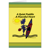 Kayak A Quiet Paddle Waves Greeting Card