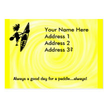 Kayak Canoe Joyful Silhouette Business Card Template