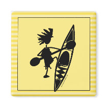 Kayak Canoe Joyful Silhouette