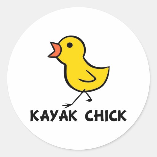 Kayak Chick Sticker