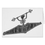 Kayak Hazy Bones Greeting Cards