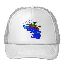 Kayak Over Waterfall Shirts & Things Mesh Hat