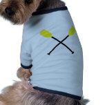 kayak paddles crossed doggie tee shirt