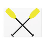 kayak paddles crossed postcard