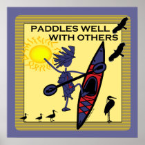 Kayak Paddles Well on Yellow