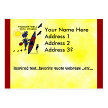 Kayak Paddles Well With Others II Business Card Template