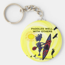 Kayak Paddles Well With Others II Key Chain