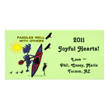 Kayak Paddles Well With Others II Photo Card Template