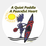 Kayak Paddles Well With Others II Round Sticker