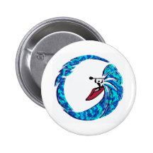 Kayak Side Surfing Pinback Button
