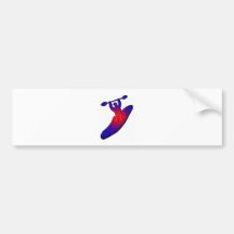kayak Straight Lined Bumper Sticker