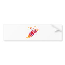 Kayak Sun Tracked Bumper Sticker