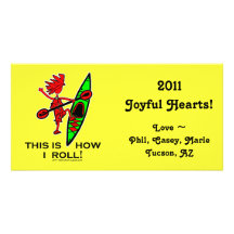 Kayak This Is How I Roll II Personalized Photo Card