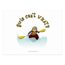 Kayaker féminin blond carte postale