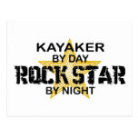 Kayaker Rock Star by Night Post Cards
