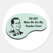 Kayaker Voice Round Sticker