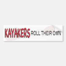 Kayakers Roll Bumper Stickers