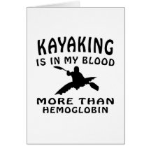 Kayaking Design Greeting Card