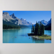 Kayaking on Maligne Lake at Spirit Island