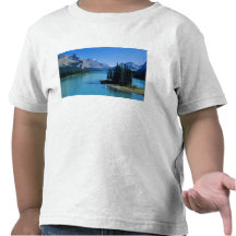 Kayaking on Maligne Lake at Spirit Island T-shirts