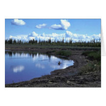 Kayaking on the Black River Greeting Card