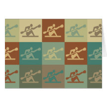 Kayaking Pop Art Greeting Cards