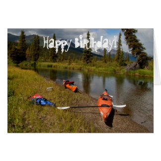 Kayak Birthday Cards, Kayak Birthday Greeting Cards, Kayak Birthday