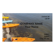 kayaks on Florida bay Business Card