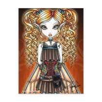 "Kayla" Steampunk Fairy Close Up Postcard