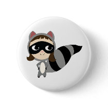 Kaylee The Raccoon! Pinback Button
