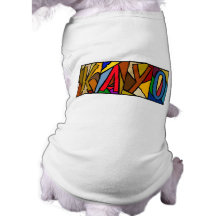 KAYO ~ PERSONALIZED BIG LETTER PET-WARE FOR DOGS! DOG TSHIRT